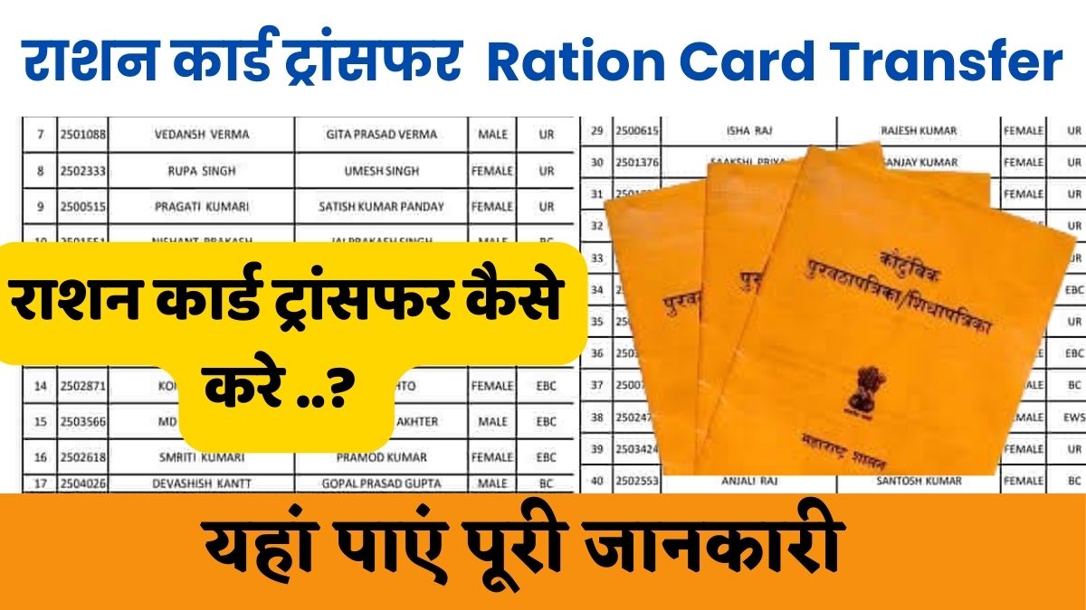 Easy Process for Ration Card Transfer